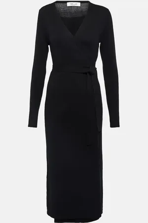 Diane von Furstenberg Vestido midi Astrid de lino y cachemir