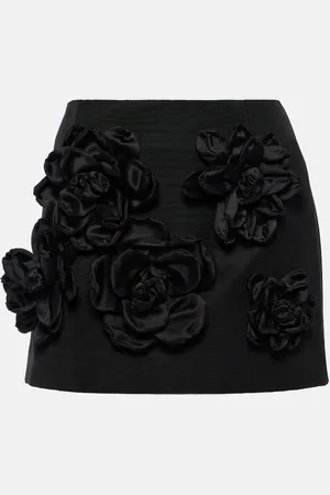 Dolce & Gabbana Minifalda de mezcla de algodón con apliques florales