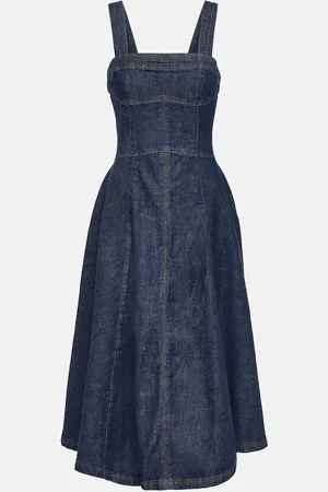 Simkhai Vestido midi Cici en denim
