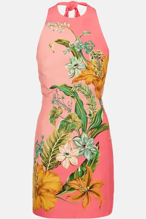 ALÉMAIS Alémais Vestido corto Anika de lino floral