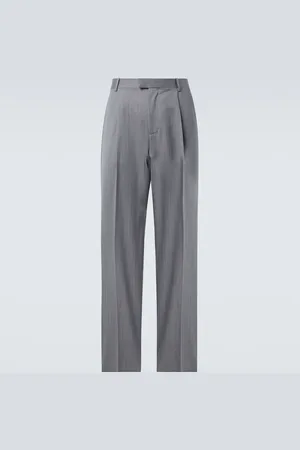 Bottega Veneta Pantalones anchos de lana plisados