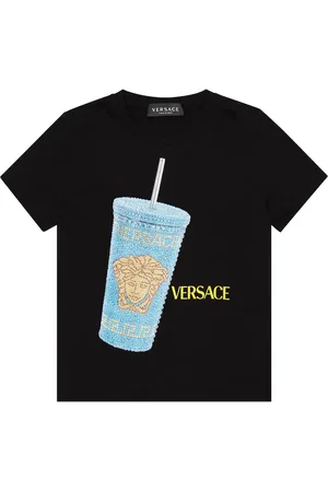 VERSACE Camiseta en jersey de algodón estampada
