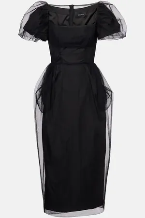Simone Rocha Vestido de cóctel con aplique floral