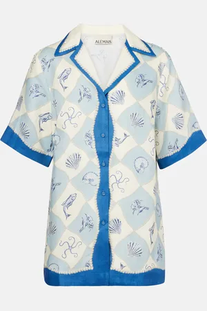 ALÉMAIS Alémais Camisa de lino estampada