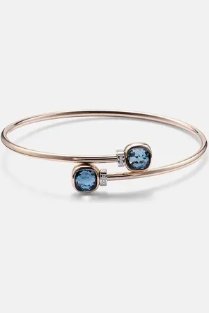 Pomellato Pulsera Nudo de oro blanco de 18 ct con topacios y diamantes