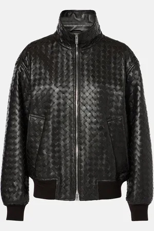 Bottega Veneta Chaqueta de piel intrecciato