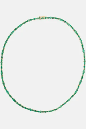 Ileana Makri Collar Rivulet de oro de 18 ct con esmeraldas