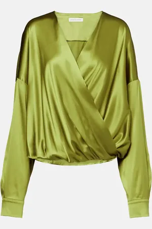 DRIES VAN NOTEN Blusa en satén de mezcla de seda