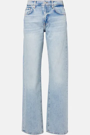 7 for all Mankind Jeans rectos Tess de tiro medio