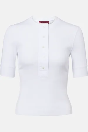 Gucci Camiseta acanalada de algodón