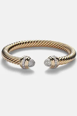 David Yurman Pulsera Classic Cablespira® de oro de 18 ct con diamantes