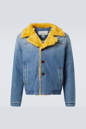 ERL Chaqueta en denim con borrego sintético