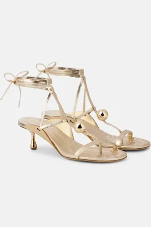 Jimmy Choo Sandalias Zyra 50 de piel metalizada