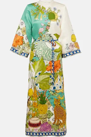 ALÉMAIS Alémais Vestido largo de cáñamo y seda