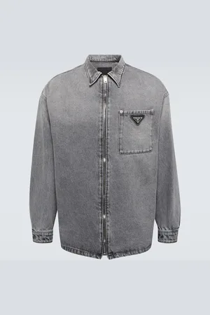 Prada Chaqueta en denim con cremallera