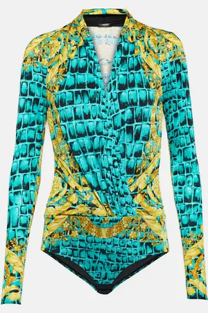 VERSACE Body de jersey drapeado