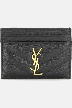 Saint Laurent Tarjetero Monogram de piel