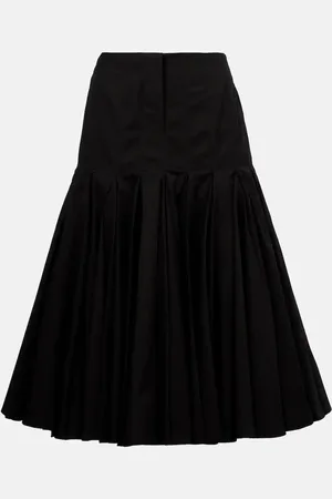 Jacquemus Falda midi Agave de popelín de algodón