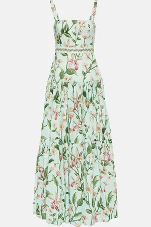 Agua by Agua Bendita Vestido largo Lima de algodón floral