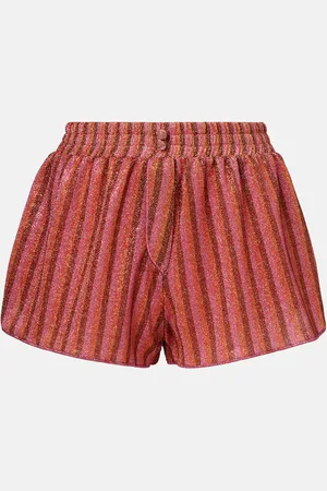 Oseree Oséree Shorts de lamé a rayas