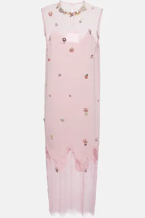 Costarellos Vestido midi Keeva de crepé y encaje