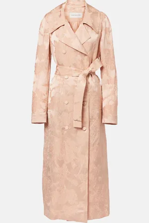 DRIES VAN NOTEN Abrigo en jacquard de mezcla de lino