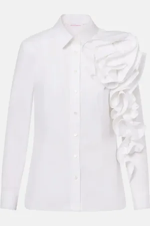 Carolina Herrera Camisa Rosette de algodón