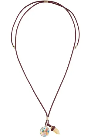 Chloé Chloé Collar Jemma de piel, cuarzo y cerámica