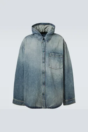 Balenciaga Sobrecamisa en denim con capucha