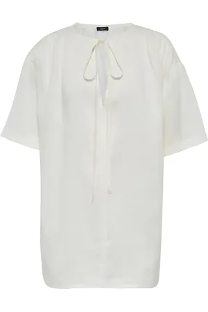 Joseph Blusa de ramio con cuello anudado