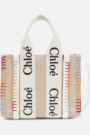 Chloé Chloé Tote Woody Small de lona bordado