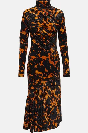 DRIES VAN NOTEN Vestido midi de terciopelo