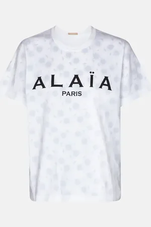 Alaïa Alaïa Camiseta de punto fino con logo