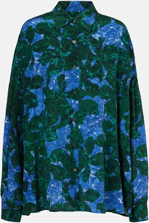 DRIES VAN NOTEN Camisa de seda estampada