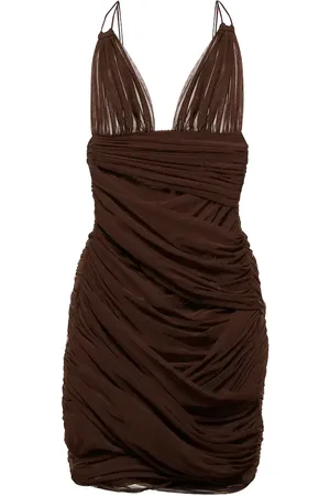 Dolce & Gabbana Vestido corto fruncido con cuello halter