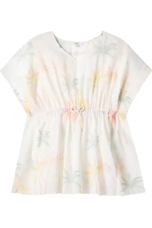 Chloé Chloé Kids Vestido de gasa de algodón estampado