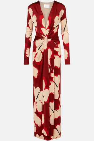 JOHANNA ORTIZ Vestido largo de jersey floral