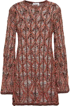 Chloé Chloé Vestido corto de lino y seda
