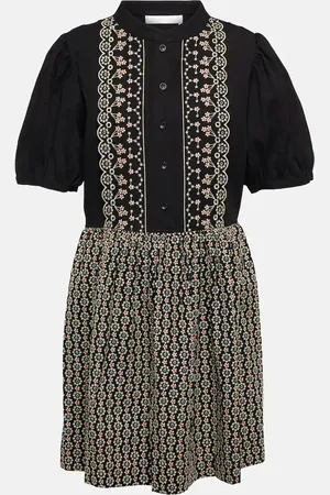 See by Chloé See By Chloé Vestido corto de algodón con flores