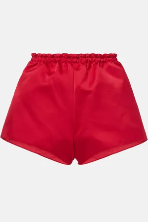 Giambattista Valli Shorts en satén de tiro alto