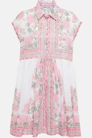 Juliet Dunn Vestido corto de algodón floral