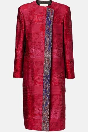 DRIES VAN NOTEN Abrigo en jacquard de mezcla de algodón