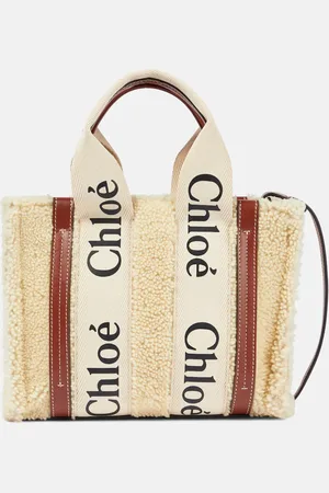 Chloé Chloé Tote Woody Small de borrego y piel