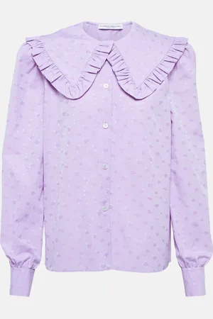 Alessandra Rich Blusa de algodón floral