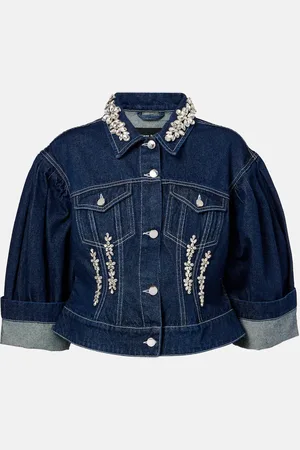 Simone Rocha Chaqueta Turbo en denim adornada