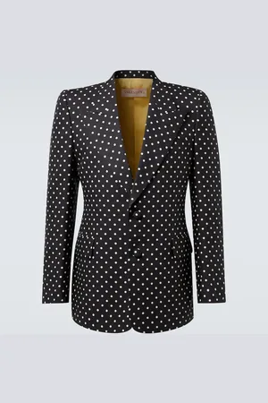 VALENTINO Blazer de seda con lunares