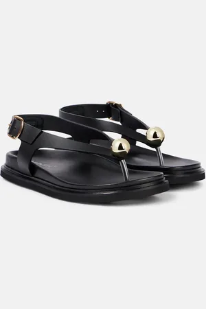 Souliers Martinez Sandalias Spiaggia de piel adornadas