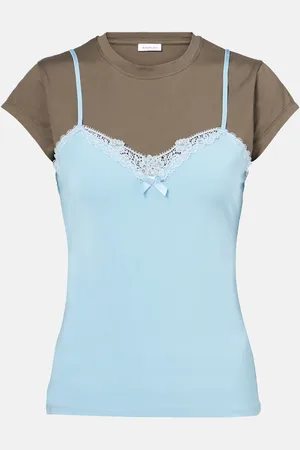 Acne Studios Top de jersey a capas