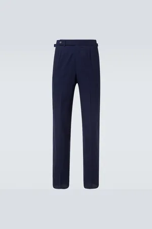 Dunhill Pantalones en sirsaca de lana y seda