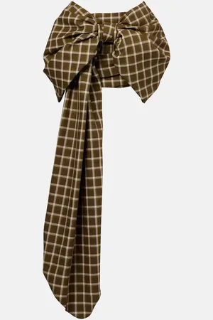 Acne Studios Minifalda de sarga a cuadros con lazo